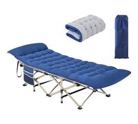 Yaheetech Brandina Lettino da Campeggio con Cuscino Pieghevole Portatile Salvaspazio Letto da Tenda Leggero con Borsa da Trasporto per Dormire Singolo da Giardino Spiaggia Caricabile Fino a 150 kg