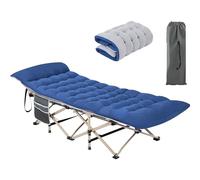 Yaheetech Brandina Lettino da Campeggio con Cuscino Pieghevole Portatile Salvaspazio Letto da Tenda Leggero con Borsa da Trasporto per Dormire Singolo da Giardino Spiaggia Caricabile Fino a 150 kg