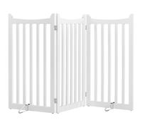 Yaheetech Cancelletto per Cani in Legno 3 Pannelli 151,5 × 90,5 cm Bianco