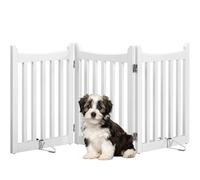Yaheetech Cancelletto per Cani in Legno 3 Pannelli 152 × 60,5 cm Bianco