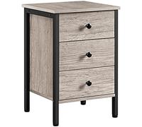 Yaheetech Comodino Camera da Letto 40 x 40 x 61 cm con 3 Cassetti, Mobiletto da Letto Industriale, Tavolino da Salotto, Cassettiera in Stile Industriale, Armadietto in Metallo Salotto