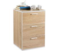 Yaheetech Comodino Camera da Letto Tavolino Moderno con 3 Cassetti Mobiletto da Cameretta Salotto