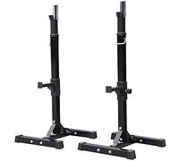Yaheetech Coppia Rastrelliere Porta Bilancieri Supporti per Bilanciere Max 250 kg Squat in Acciaio Altezza Regolabile 2 Pezzi