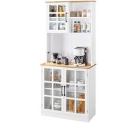Yaheetech Credenza Cucina Alta Mobile Dispensa Buffet 80 x 37 x 183 cm