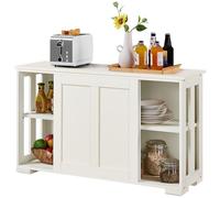 Yaheetech Credenza da Cucina 106,7x33x63 cm con 2 Ante Scorrevoli