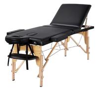 Yaheetech Lettino Massaggio Portatile Pieghevole a 3 Zone in Legno Faggio