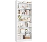 Yaheetech Libreria a 7 Ripiani, Scaffale in Legno con Ripiani Regolabili, 60 x 2