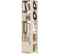 Yaheetech Libreria Girevole 360° a 5 Ripiani Legno Chiaro