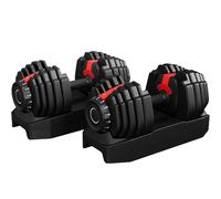 Yaheetech Manubri Regolabili 2,5-24kg 15-in-1 Acciaio con Base di Appoggio