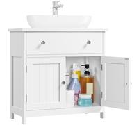Yaheetech Mobile da Bagno Sottolavabo Mobiletto con Cassetto e Ripiano Portaoggetti Armadietto da Terra per Lavandino in MDF 60 × 30 × 60 cm Bianco