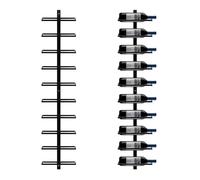 Yaheetech Portabottiglie da Parete per 10 Bottiglie Porta Bottiglie di Vino in Metallo 126 cm Scaffale Vini Supporto Bottiglie Cucina Bar