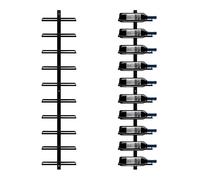 Yaheetech Portabottiglie da Parete per 10 Bottiglie Porta Bottiglie di Vino in Metallo 126 cm Scaffale Vini Supporto Bottiglie Cucina Bar