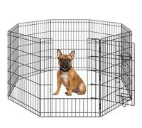 Yaheetech Recinto per Cani 8 pz 61 x 76 cm Conigli Cuccioli Animali Domestici da Interno Esterno Giardino in Ferro Recinzione