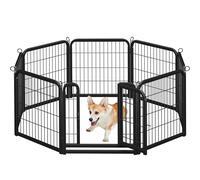 Yaheetech Recinto per Cani Cuccioli Conigli Gatti Animali Domestici da Interno e Esterno Giardino Rete Recinzione Ferro 8 pz 63 x 63 cm