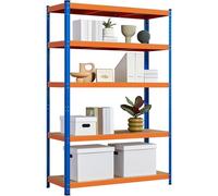 Yaheetech Scaffale Metallo Garage 180x120x45 cm Portata 875kg Senza Viti