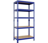 Yaheetech Scaffale Metallo Garage 5 Ripiani Regolabili 150x70x30 cm