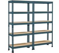 Yaheetech Scaffale/Scaffalatura Garage in Metallo a 5 Ripiani Regolabili da Magazzino Carico Massimo per Ripiano 150 KG 150 x 140 x 30 cm/Blu Nettuno