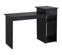 Yaheetech Scrivania per Computer Scrivania da Ufficio Tavolo Porta PC Laptop con Cassetto Postazione di Lavoro per Studio 112 x 50 x 82 cm Nera