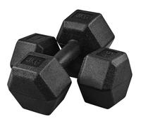 Yaheetech Set di 2 Manubri Esagonale per Palestra Casa in Ferro e PVC Antiscivolo Nero 2 x 4 kg