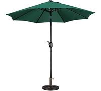 Yaheetech Set di Ombrellone da Giardino e Base per Ombrellone, Basamento Rotondo da 14 kg in Resina e Ferro con Parasole Inclinabile Impermeabile Anti UV Ø 2,7 m/Verde