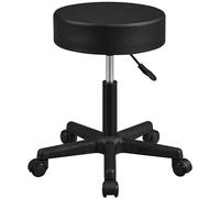 Yaheetech Sgabello da Trucco Rotondo Girevole Regolabile in 46-61.5 cm