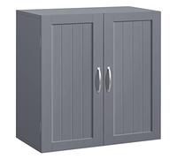 Yaheetech Specchio Contenitore Bagno con 2 Porte 60 x 30 x 60 cm Bianco
