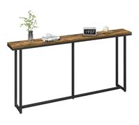 Yaheetech Tavolino Consolle da Ingresso Tavolo Console Stretto in Stile Industriale Design Compatto per Divano Corridoio Soggiorno 160 × 20 × 81 cm