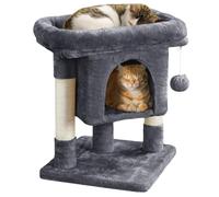 Yaheetech Tiragraffi Albero per Gatti con Posatoio Grande Graffiatoio per Gatti 40,5 x 40,5 x 59 cm Grigio Scuro