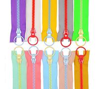 YaHoGa 10 pezzi 23 cm cerniera in plastica 5mm non divisibile per borsa fai da te cucito artigianato fodera per cuscino abbigliamento, 10 colori