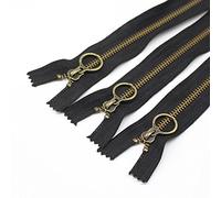 YaHoGa 10 Pezzi 30 cm Cerniere Lampo Metallo Bronzo # 5 Chiusure Lampo Closed End Cerniere per Fai da Te Cucito Artigianale Borse Porta Abiti