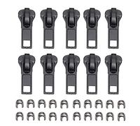 YaHoGa 10 pezzi di ricambio per cerniere in plastica, per cerniere e giacche, colore: nero, n. 5