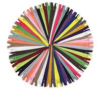 YaHoGa 100 pezzi 18 cm Nylon Cerniere Lampo Chiusure lampo per Borse, Cuscini, Borsa, Giubbotti, Giacconi, Jeans, Cucito, Sarto, Porta, Abiti, 20 Colori Assortiti (18 cm 100 pezzi)