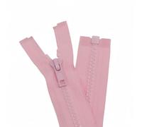 YaHoGa 2 pezzi 48 cm cerniera plastica 5 mm divisibile chiusura lampo per giacche rosa