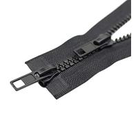 YaHoGa 2 pezzi 75 cm #5 cerniera plastica divisibile a 2 vie, chiusura lampo nera da 5 mm, per cappotto giacche (2 vie)