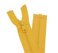 YaHoGa 2 pezzi 75 cm cerniera plastica 5 mm divisibile chiusura lampo lampo per giacche gialle