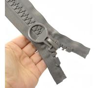 YaHoGa 200 cm #20 chiusura lampo divisibile, con cerniera lampo per cappotti e tende (grigio)