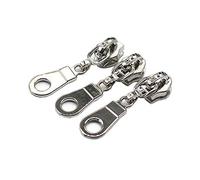 YaHoGa 50 Pezzi Nonlock-Cursore per #5 Nylon Cerniere Lampo Rolle 30 mm (Argento)