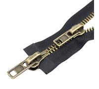 YaHoGa #8 - Cerniera divisoria a due vie, 71 cm, grande, in ottone anticato, cerniere in metallo per giacche, cappotti, lavori di cucito (71,1 cm TW anti-ottone)