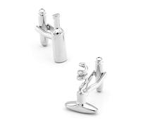 YAHOYA Bottiglia di Vino da Uomo e Bracciale Apri Gemelli di qualità Materiale Rame Colore Argento cavatappi Design Gemelli