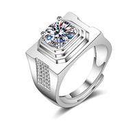 YAHOYA Moda Uomini Grande Anello Moda Nastro Placcato Full CZ Zircon Anelli di Fidanzamento Dimensione Regolabile Fede Nuziale Paty Gioielli