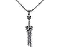 YAHOYA Retro Knight Metal Broken Sword Pendant Domineering Men's Stainless Steel Chain Necklace Punk Motorcycle Riding Jewelry Gift