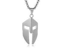 YAHOYA Retro Vittoria Ares Spartan Casco Pendente Acciaio Inossidabile Antico Greco Romano Spartan Maschera Collana Uomini Hip Hop Gioielli