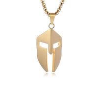 YAHOYA Retro Vittoria Ares Spartan Casco Pendente Acciaio Inossidabile Antico Greco Romano Spartan Maschera Collana Uomini Hip Hop Gioielli