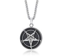YAHOYA Sigillo di LUCIFERO, Sigillo di LUCIFERO, Meglio REGNARE ALL'INFERNO Collana Pendente per Gli Uomini AZAZEL Abaddon BERLIAL Beelzebub LUCIFERO Samael