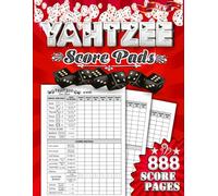 Yahtzee Score Pads: 888 Large Yahtzee Score Pads for Scorekeeping: 8.5 x 11 Inch Score Cards with Rules for Kids, Adults, Seniors, and Family Fun (Score Book)