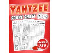 Yahtzee Score Sheets: 750 Sheet for Scorekeeping, Yatzee Score Games Score book, A4 Large Print