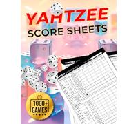 Yahtzee Score Sheets: Large Print Yahtzee Score Pads | 1000+ Score Games for Easy Scorekeeping | Original and Unique Layout Design | 8.5x11 Big Jumbo Size Yahtzee Cards Book