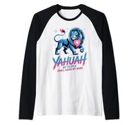 Yahuah Leone di Giuda Fede ebraica Yashrael Design Maglia con Maniche Raglan