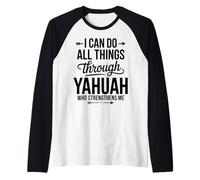 Yahuah Yahusha Leone di Giuda Radici ebraiche Fede Abbigliamento Maglia con Maniche Raglan