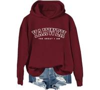 Yahweh Felpa, YHWH camicie per uomo, Christian Yahweh felpa, Christian YHWH Gesù Fede camicie per uomo, Claret-1, XXL